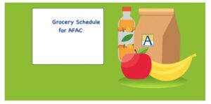 Imagem da programação de compras da AFAC