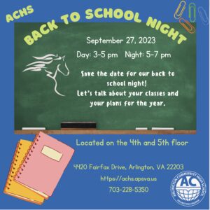 back to school night for ACHS
