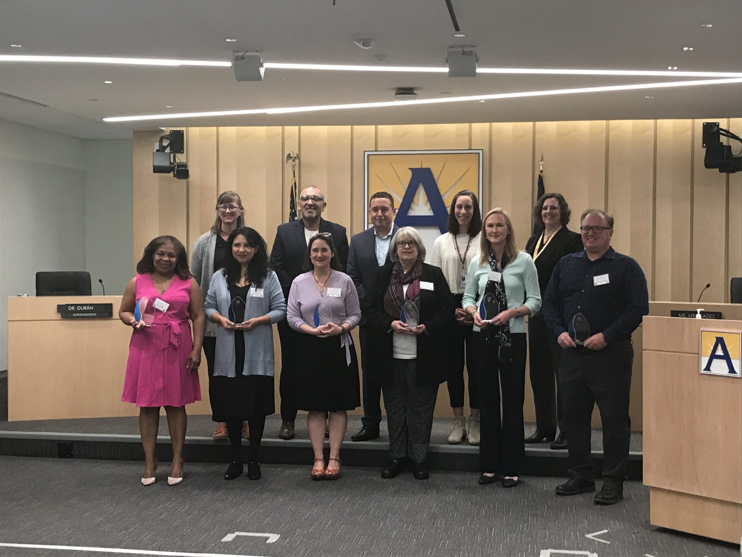 2024 Honored Citizen recipients being honored at School Board meeting April 25 2024